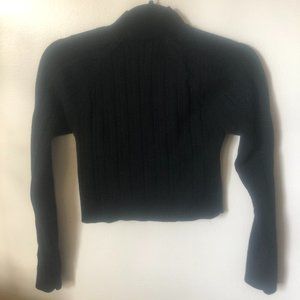 Sunday Best Bingham Sweater in Black, size M, cropped, mockneck